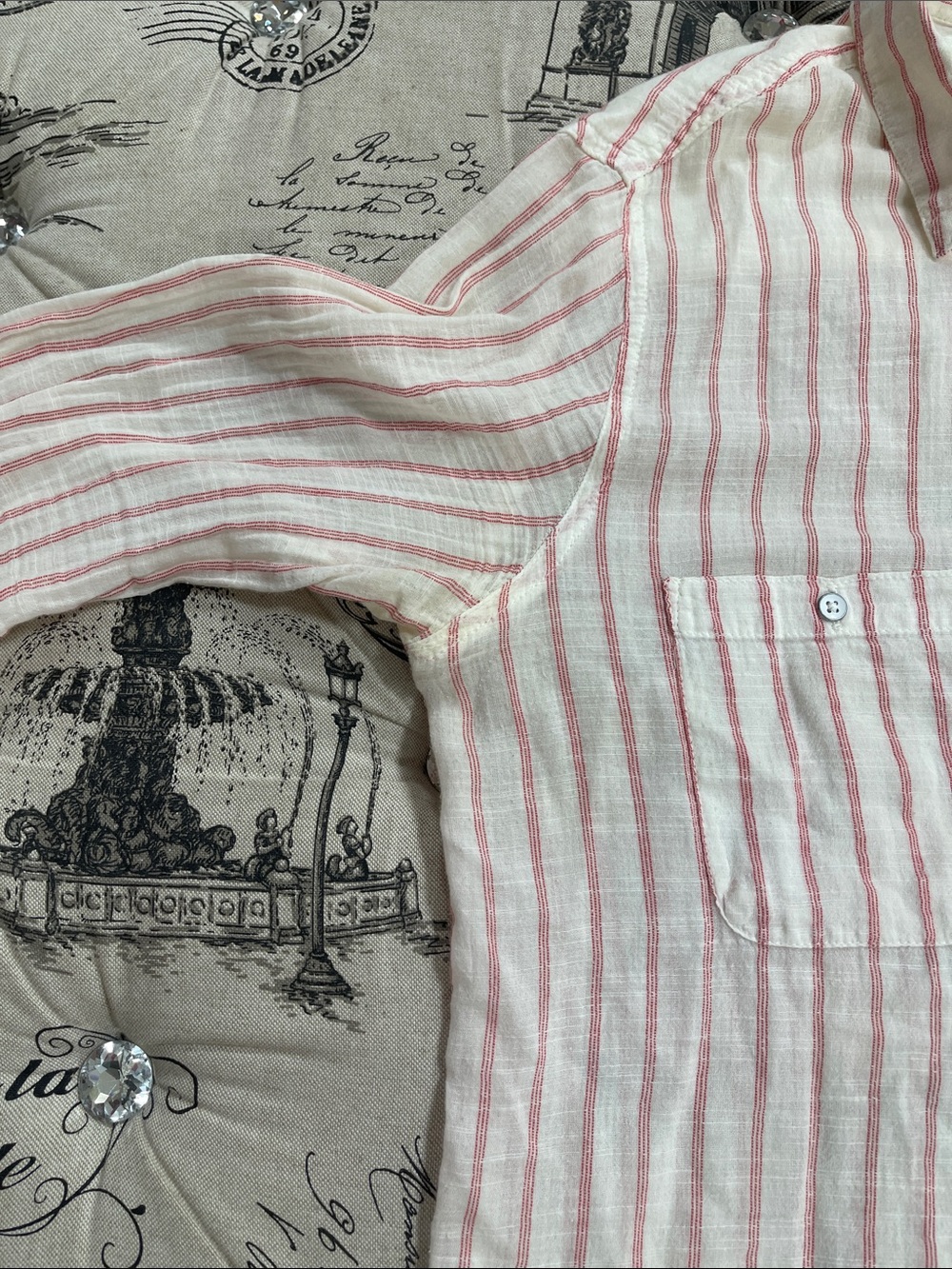 🇨🇦 Mango Semi-Transparent Button-Down Shirt - Picture 6 of 11
